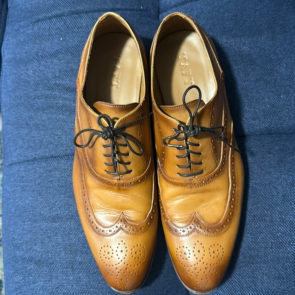 Lightly worn size 12 Taft dress shoe: color: Burnt Honey